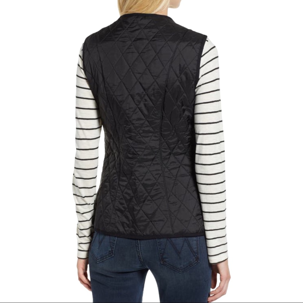NWT Barbour Betty Quilted Vest Gilet Liner Fleece Navy Sizes 8 - Picture 5 of 13